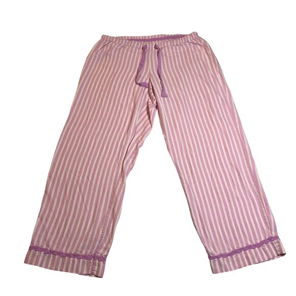 Victoria's Secret Stripe Pajama Set Size Large Cotton Loungewear Casual Colorful - Picture 7 of 13